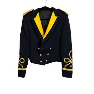 Vtg Haas Baltimore Mess Dress Jacket Black Large